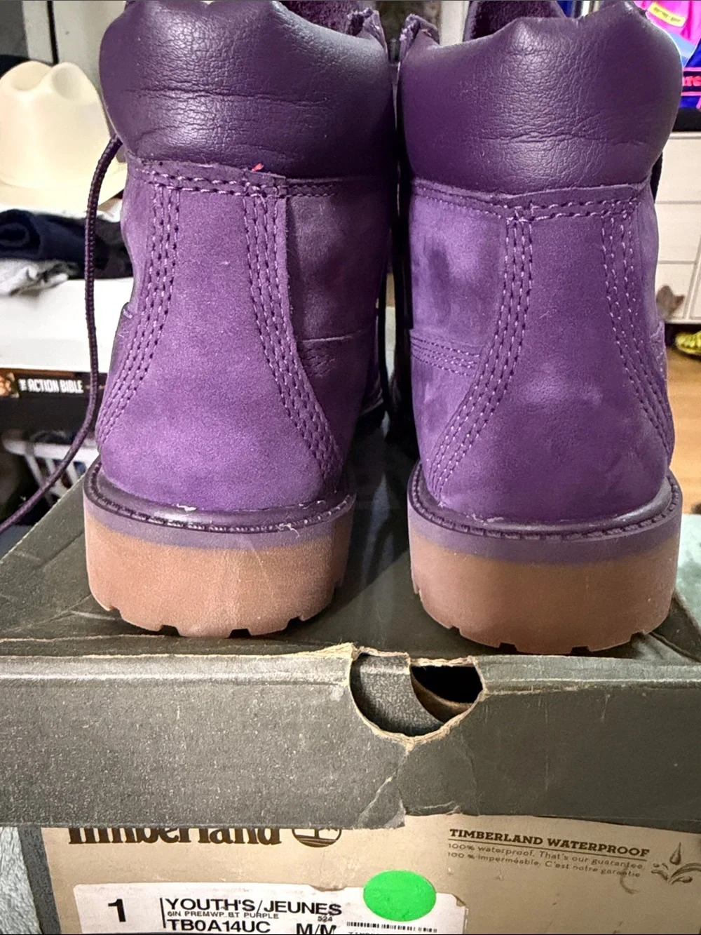 Timberland Kids Purple Lace-Up Waterproof Boots